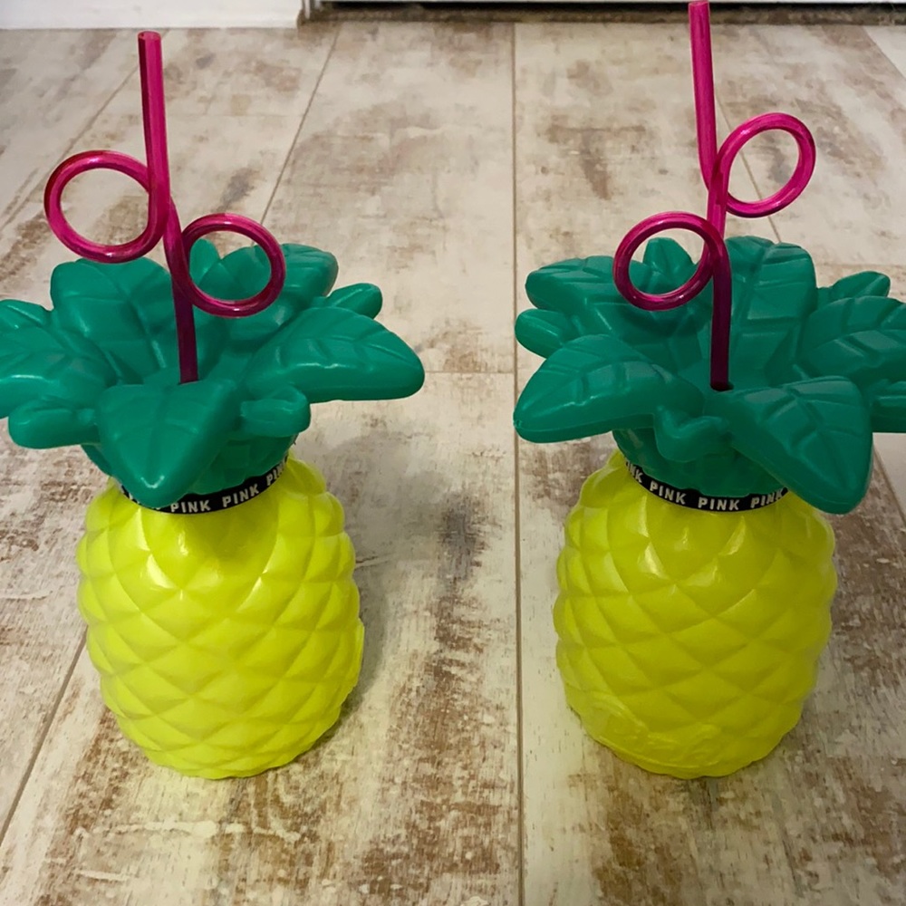 PINK Pineapple Drink Containers